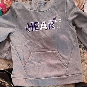 Under Armour Gray Kids Sweatshirt with Heart Design